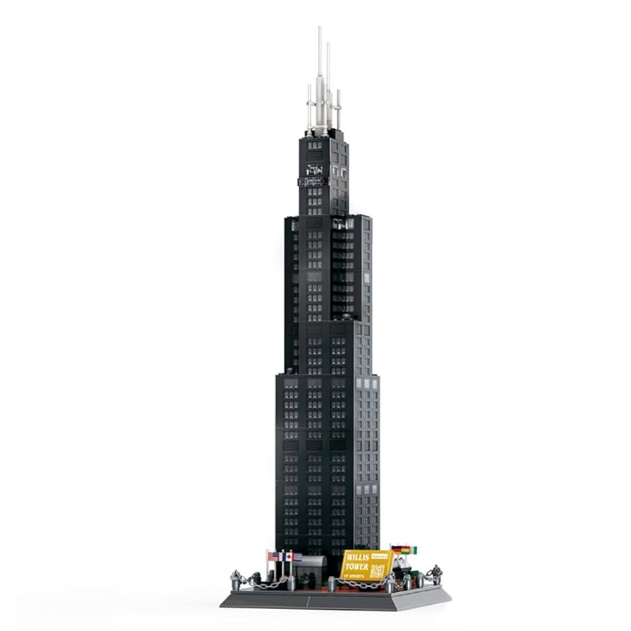イソピータワーモデル Amazon.com: Vyytoz Willis Tower Chicago Building Set (1241